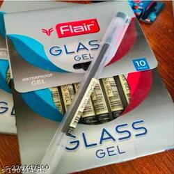 Flair Glass  Gel Black Blue Red Green - Pack of 10